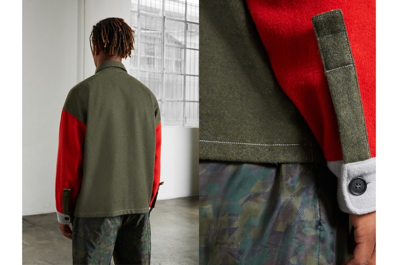 N.HOOLYWOOD  Woolrich FW19 Capsule Collection Bomber Jackets Puffy Down Vests Shirts Vintage Checkered Camouflage Chief Petty Officer Shirt Green Blue 