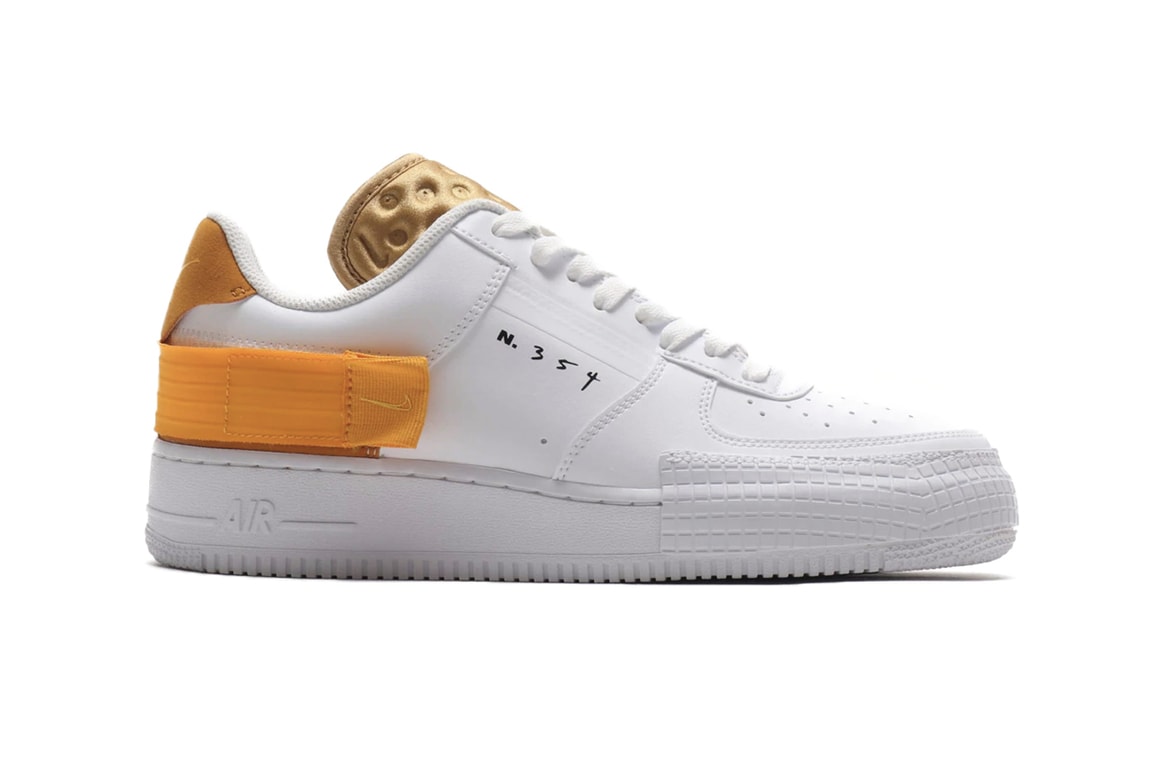 Nike Af1 Type Low White University Gold Release Hypebeast
