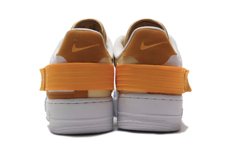 Nike AF1-TYPE Low "White/University Gold" Air Force 1 Prototype Design Reworked Minimalist Sneaker Footwear Design Release Information First Look