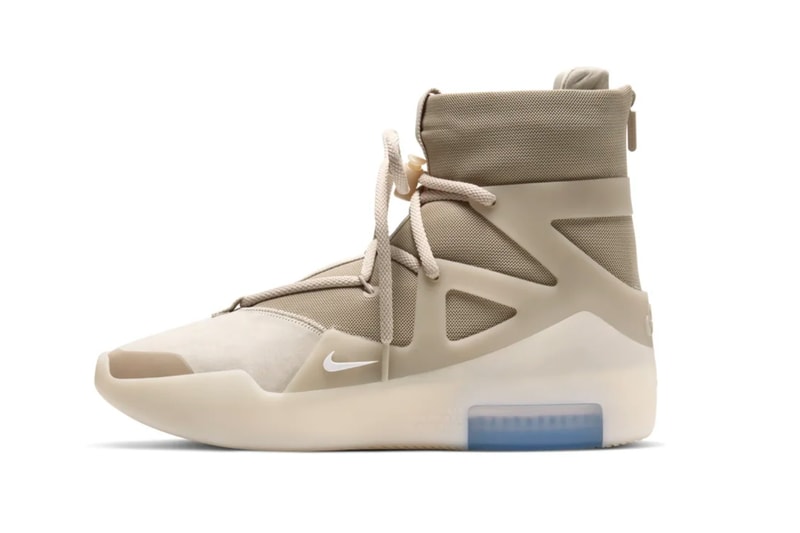 Nike Air Fear of God 1 “Oatmeal” official look release information Jerry Lorenzo Leo Chang basketball fashion military collaborations 