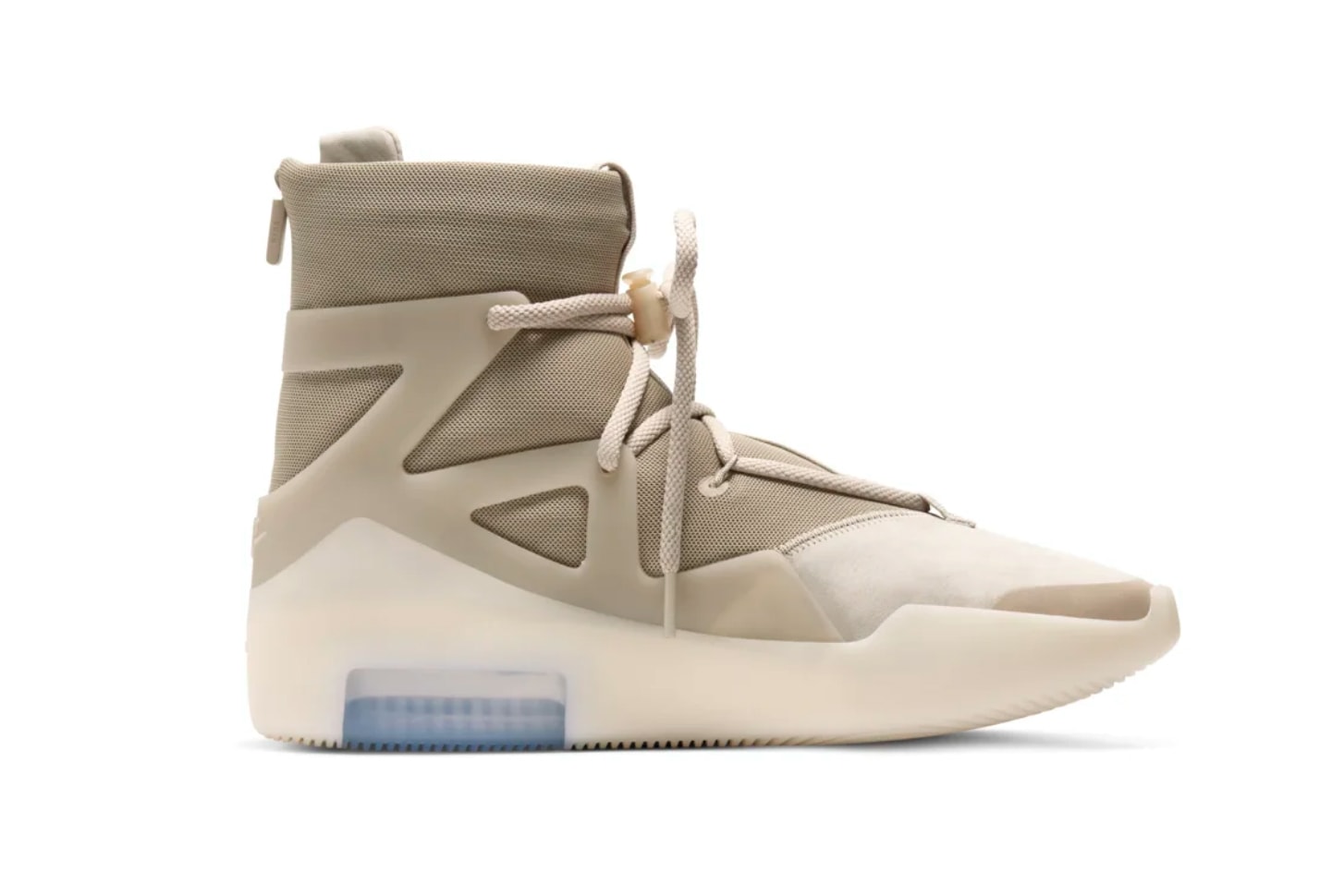 Nike Air Fear of God 1 “Oatmeal” official look release information Jerry Lorenzo Leo Chang basketball fashion military collaborations 