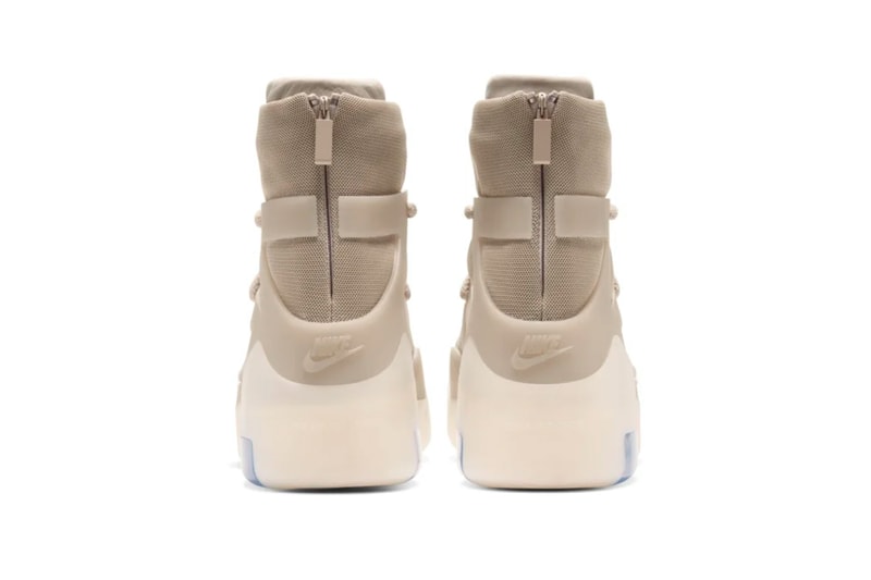 Nike Air Fear of God 1 “Oatmeal” official look release information Jerry Lorenzo Leo Chang basketball fashion military collaborations 