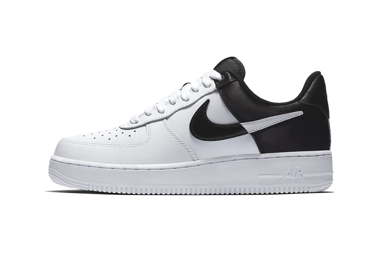 black and white air force 1s
