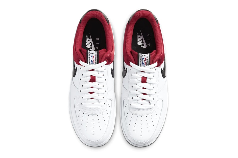 Nike Air Force 1 07 LV8 NBA Black White University Red Amarillo basketball perforated toe footwear sneakers shoes 1982 af1 BQ4420 100 600 700