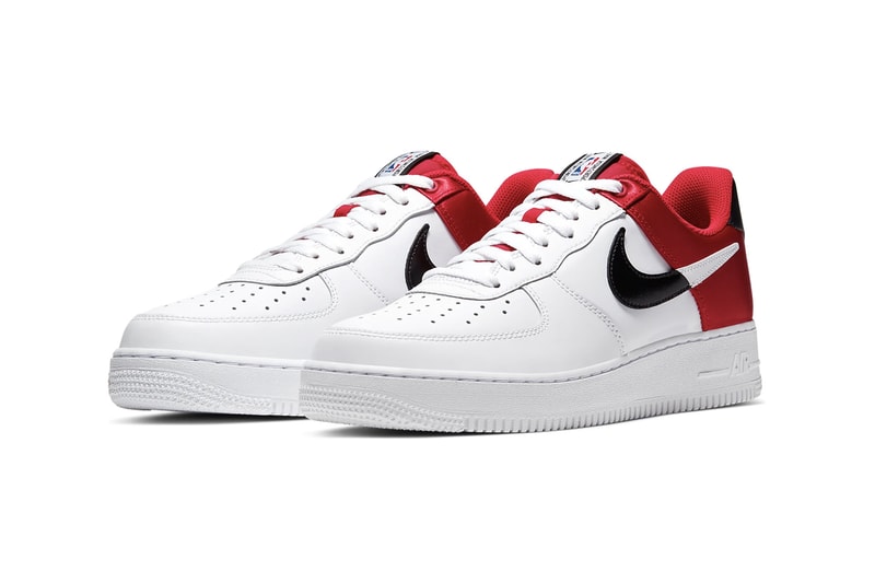Nike Air Force 1 07 LV8 NBA Black White University Red Amarillo basketball perforated toe footwear sneakers shoes 1982 af1 BQ4420 100 600 700
