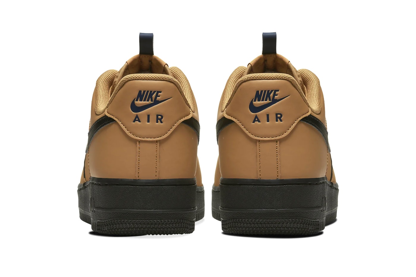 Nike Air Force 1 Wheat Black Midnight navy BQ4326 700 Air Max 90 Cosmic Clay AJ1285 700 footwear shoes sneakers swoosh brown hazel beige