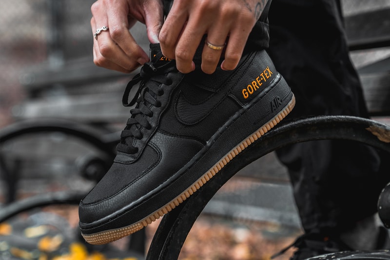 Nike Air Force 1 Low High GORE TEX Closer Look Black White Release Info Date Buy Black White CK2630-200 Medium Olive Sequoia Gold Phantom