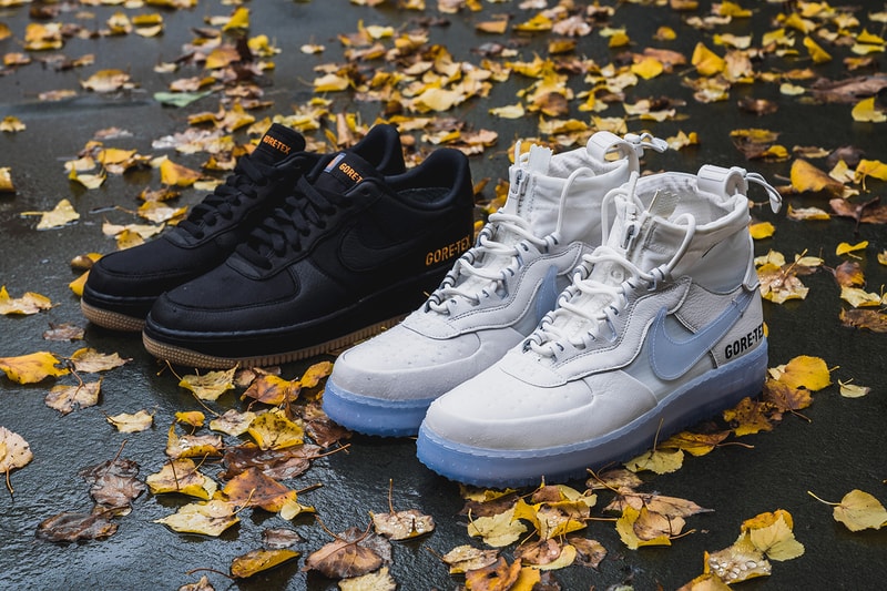 Nike Air Force 1 Low High GORE TEX Closer Look Black White Release Info Date Buy Black White CK2630-200 Medium Olive Sequoia Gold Phantom