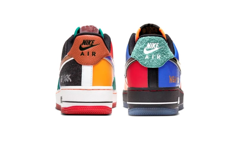 Nike Air Force 1 Low "NYC: City of Athletes" releases big apple new york city premium colorblocked Nike Air Force 1 Low “What The NY” Knicks yankees jets red bull sports teams