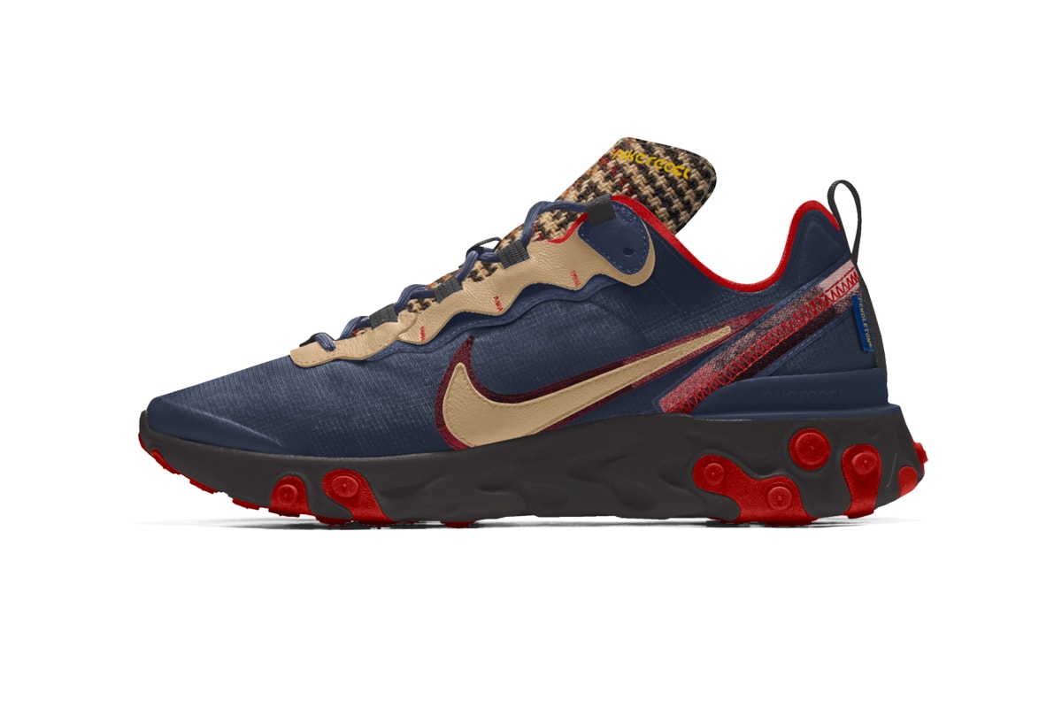 Nike Air Force 1 Low Pendleton By You react element 55 air max 90 air max 270 react shoes footwear sneakers wool fabrics customize