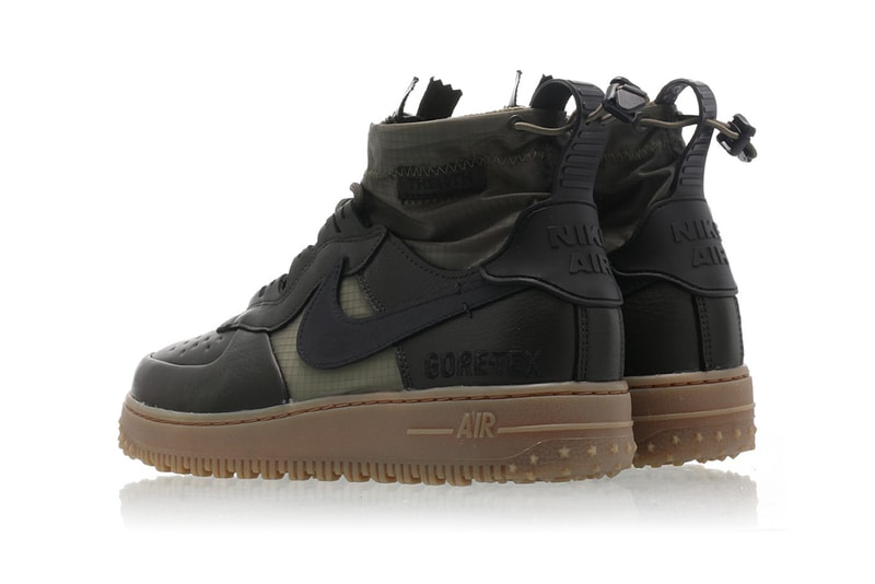 Nike Air Force 1 WTR GRX Sneaker Boot Release Information Weatherproof GORE-TEX cq7211-300 Sequoia/Black-Medium Olive-Gum Med Brown