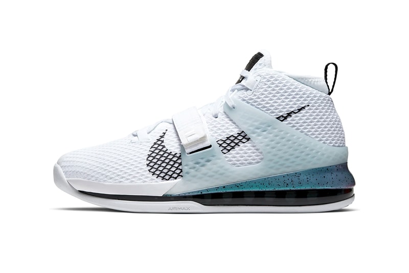 Nike Air Force Max II White/Black AV6243-100 Basketball sneaker ice blue swoosh