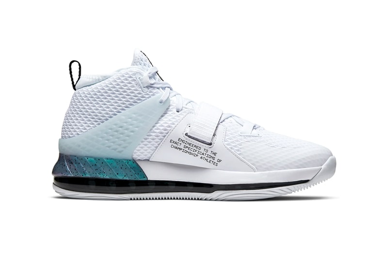 Nike Air Force Max II White/Black AV6243-100 Basketball sneaker ice blue swoosh