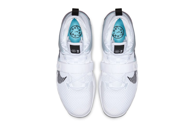 Nike Air Force Max II White/Black AV6243-100 Basketball sneaker ice blue swoosh
