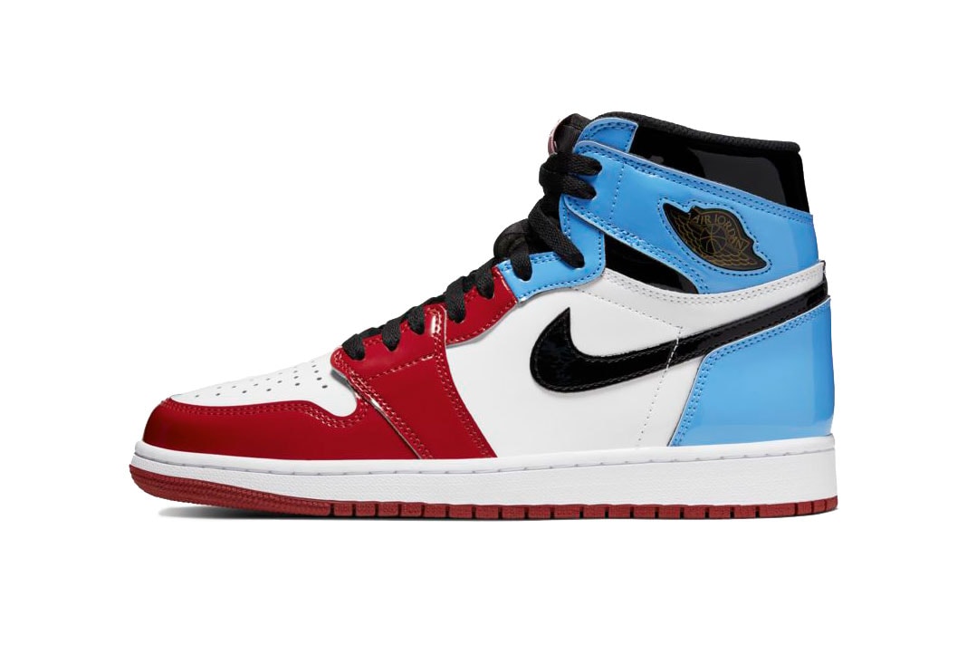 Nike Air Jordan 1 High "Fearless" Release Date info buy colorway patent leather michael basketball hall fame inaugeration speech gym red university blue black white november 2 2019 160 retail price CK5666-100