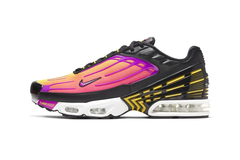 Nike Air Max Plus 3 Dynamic Yellow Hyper Violet sneakers shoes footwear runners trainers tuned air technology CJ9684 003 Pink Blast black