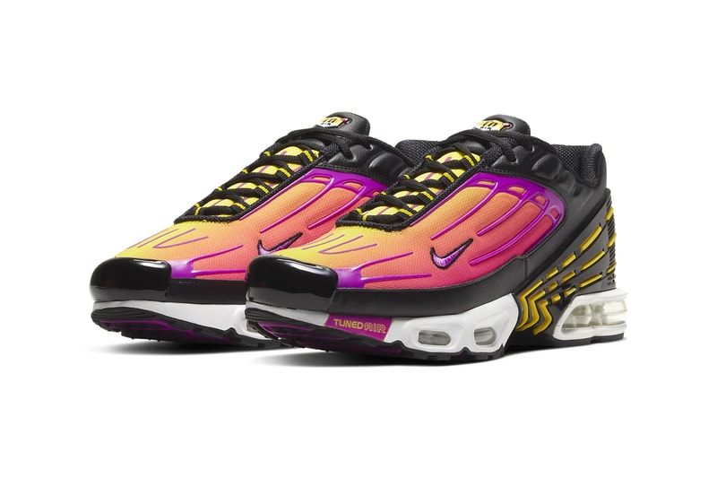 Nike Air Max Plus 3 Dynamic Yellow Hyper Violet sneakers shoes footwear runners trainers tuned air technology CJ9684 003 Pink Blast black