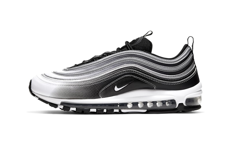 Nike Air Max 97 "Black/Black/Reflect Silver/White" Fading Colorway Transition Fade 3M Detailing Reflective Sneaker Release Information Cop First Look Fall Winter 2019 FW19 Swoosh 