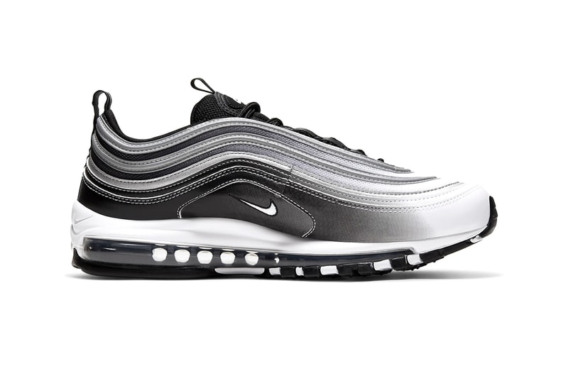 Nike Air Max 97 "Black/Black/Reflect Silver/White" Fading Colorway Transition Fade 3M Detailing Reflective Sneaker Release Information Cop First Look Fall Winter 2019 FW19 Swoosh 