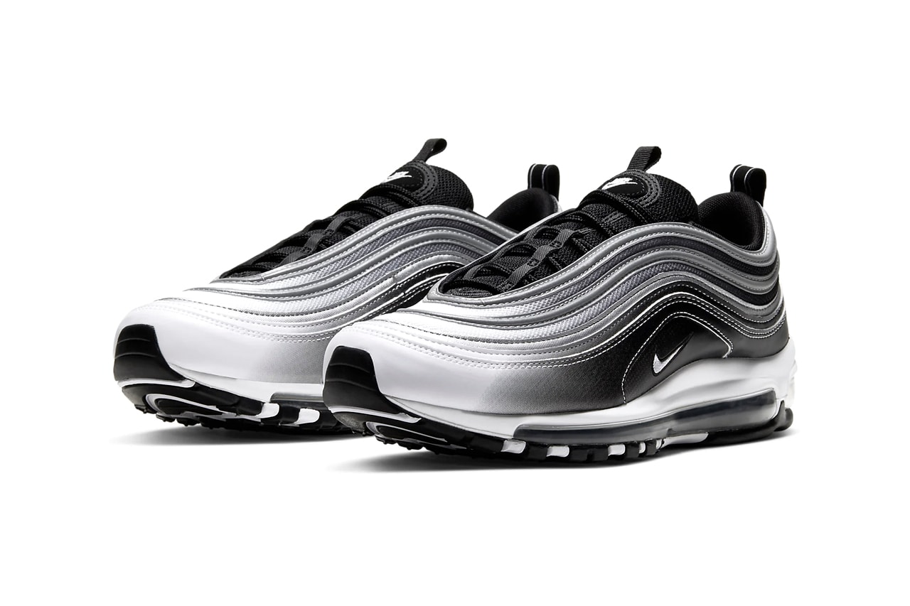 Nike Air Max 97 "Black/Black/Reflect Silver/White" Fading Colorway Transition Fade 3M Detailing Reflective Sneaker Release Information Cop First Look Fall Winter 2019 FW19 Swoosh 