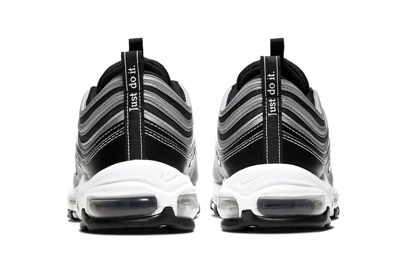 Nike Air Max 97 "Black/Black/Reflect Silver/White" Fading Colorway Transition Fade 3M Detailing Reflective Sneaker Release Information Cop First Look Fall Winter 2019 FW19 Swoosh 