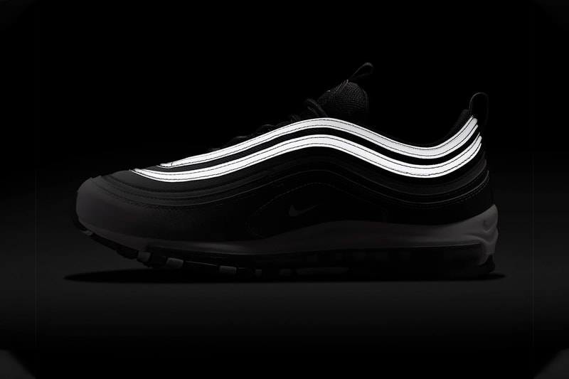 Nike Air Max 97 "Black/Black/Reflect Silver/White" Fading Colorway Transition Fade 3M Detailing Reflective Sneaker Release Information Cop First Look Fall Winter 2019 FW19 Swoosh 
