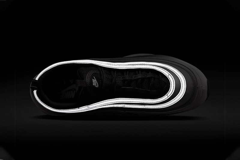 Nike Air Max 97 "Black/Black/Reflect Silver/White" Fading Colorway Transition Fade 3M Detailing Reflective Sneaker Release Information Cop First Look Fall Winter 2019 FW19 Swoosh 