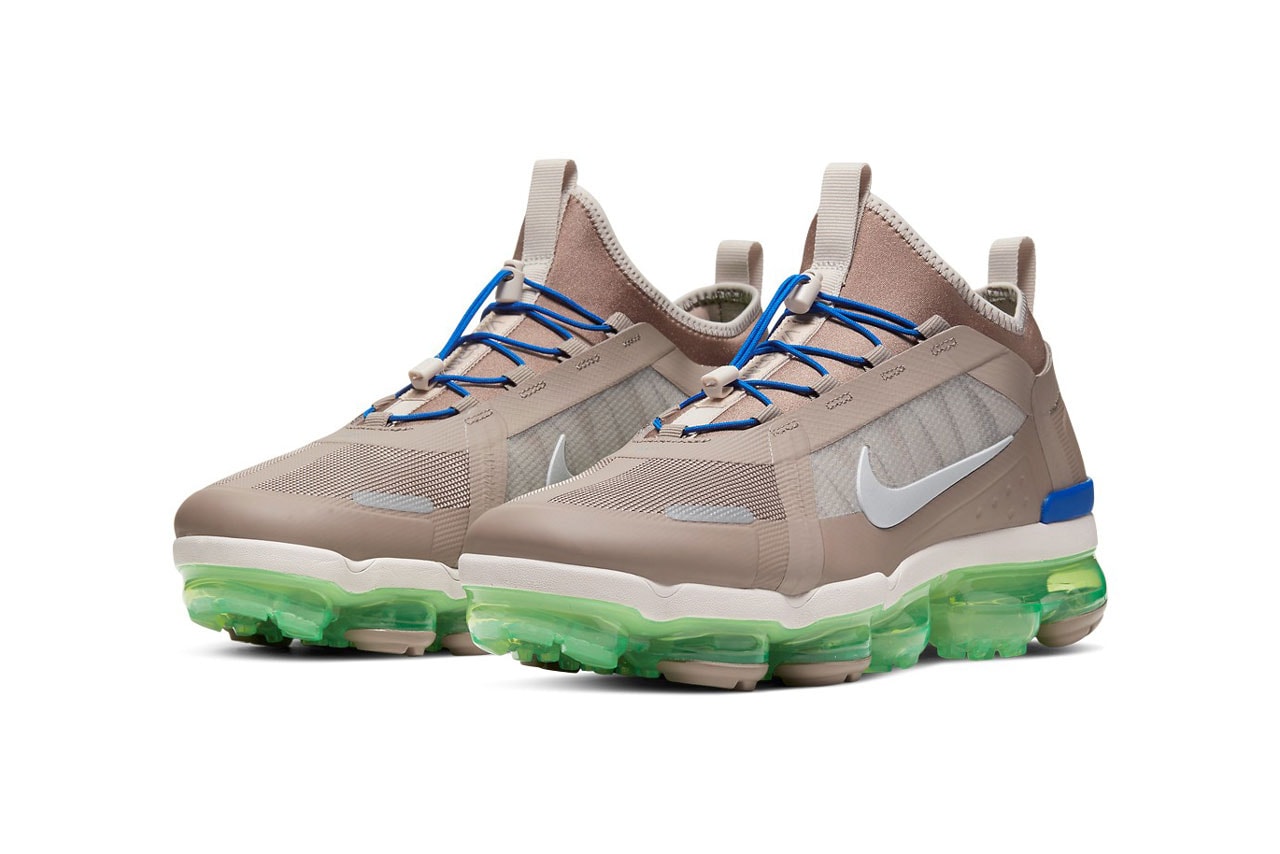 nike air vapormax 2019 utility vapor max desert sand tan blue volt green BV6351-007 colorway release date info buy