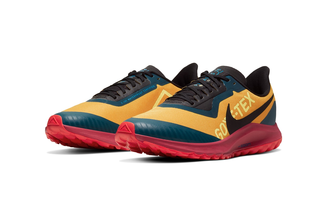 nike air zoom pegasus 36 trail CT9137 700 University Gold Noble Red Midnight Turquoise Black
