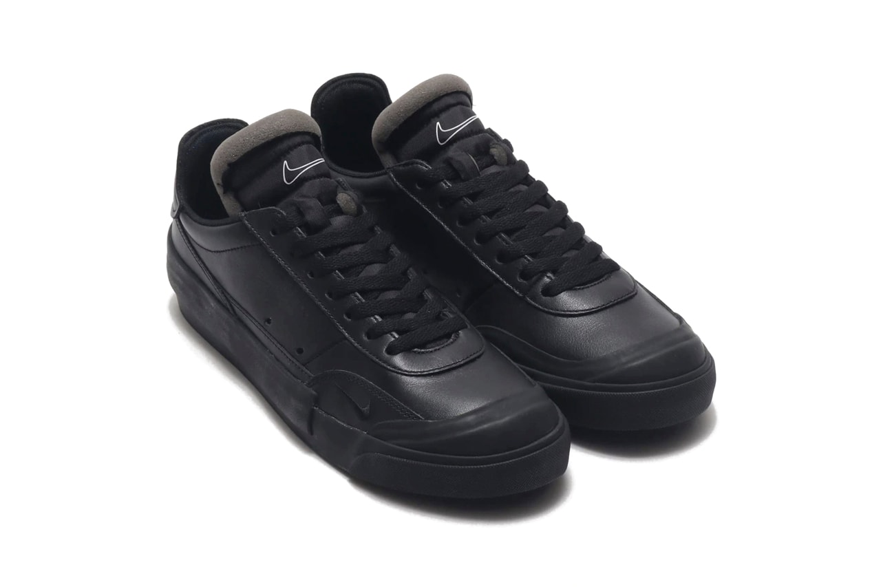 Nike Drop-Type LX Premium "Black/White" Release Information Footwear Swoosh Brand Sneakers Drop Cop Online atmos Tokyo PRM Leather Court Shoe First Look Japan N. 354