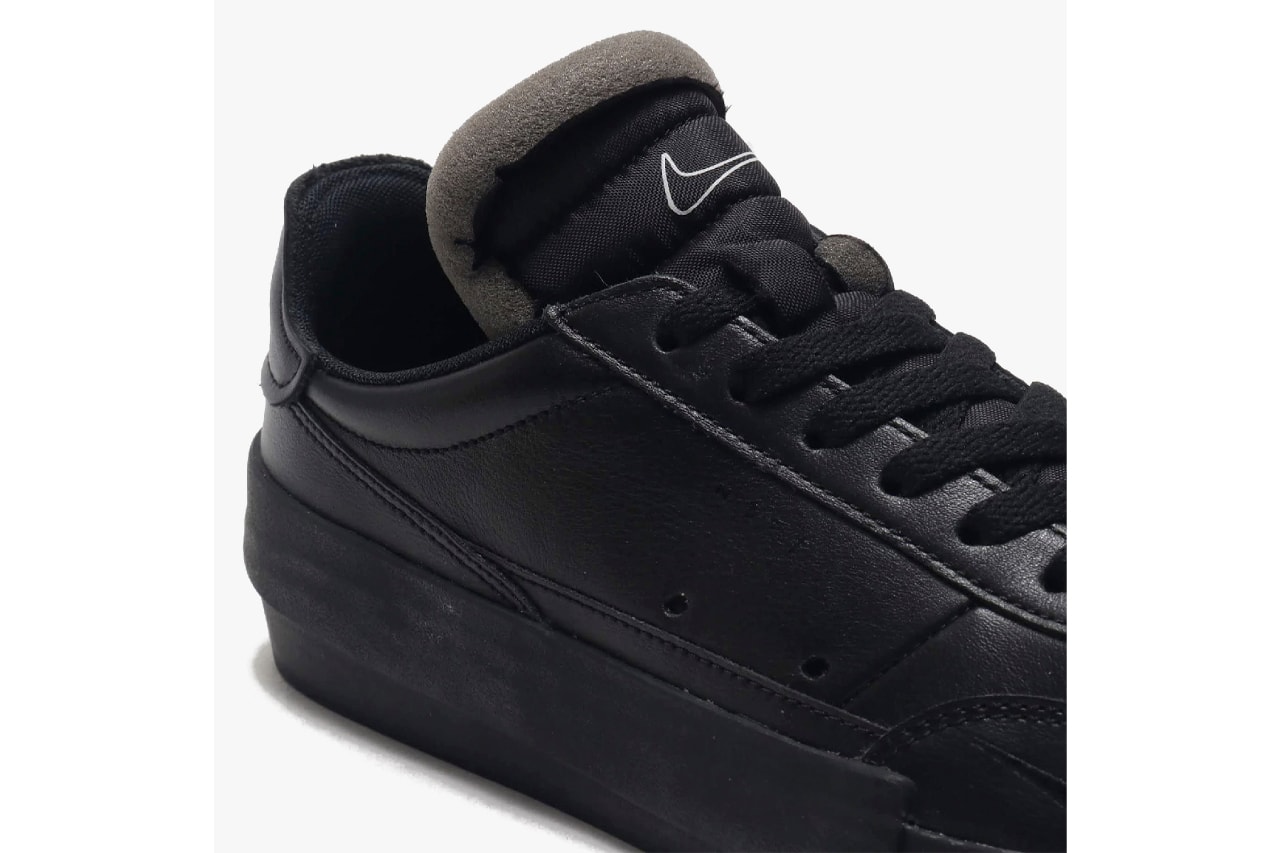 Nike Drop-Type LX Premium "Black/White" Release Information Footwear Swoosh Brand Sneakers Drop Cop Online atmos Tokyo PRM Leather Court Shoe First Look Japan N. 354