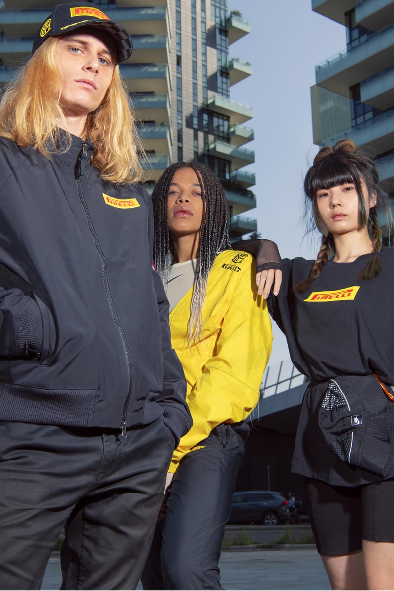 Nike Debuts Inter Milan x Pirelli Racing Collection lookbooks f1 formula one race cars racetracks football soccer collaborations