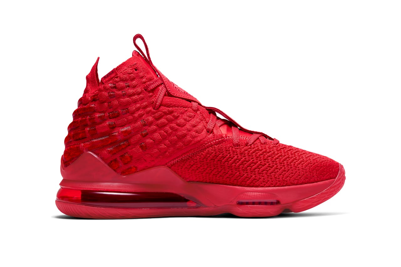 lebron james all red shoes