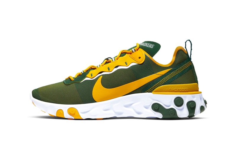 Nike React Element 55 NFL Pack ck4801-400 Release shoes kicks footwear National Football League 