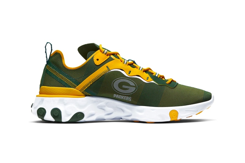 Nike React Element 55 NFL Pack ck4801-400 Release shoes kicks footwear National Football League 