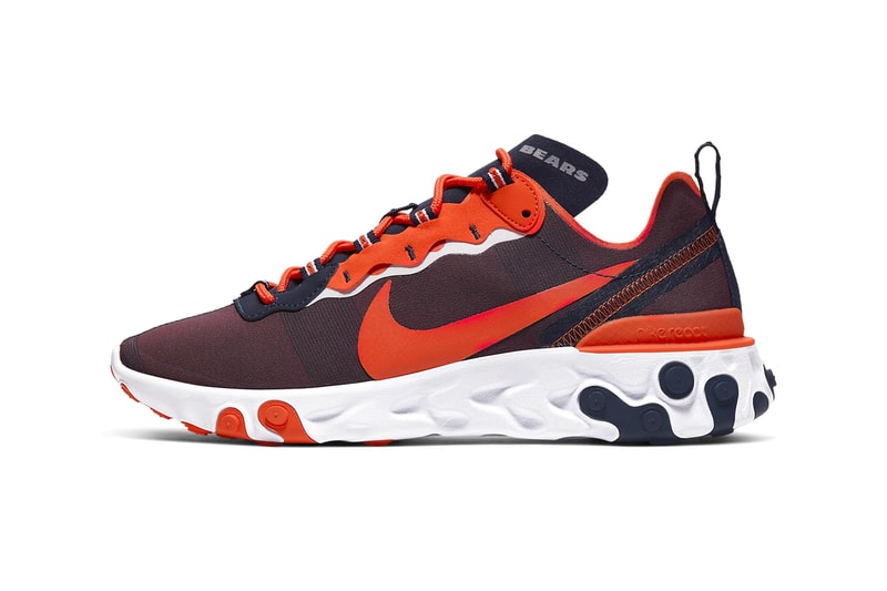 Nike React Element 55 NFL Pack ck4801-400 Release shoes kicks footwear National Football League 