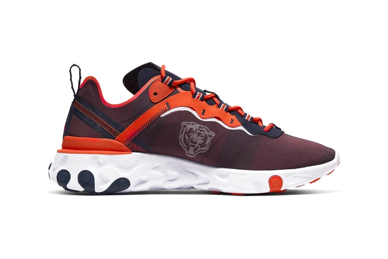 Nike React Element 55 NFL Pack ck4801-400 Release shoes kicks footwear National Football League 