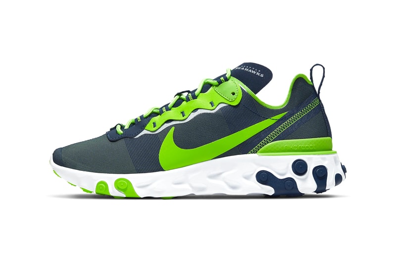 Nike React Element 55 NFL Pack ck4801-400 Release shoes kicks footwear National Football League 