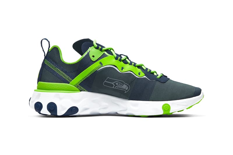 Nike React Element 55 NFL Pack ck4801-400 Release shoes kicks footwear National Football League