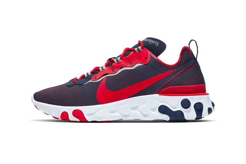 Nike React Element 55 NFL Pack ck4801-400 Release shoes kicks footwear National Football League
