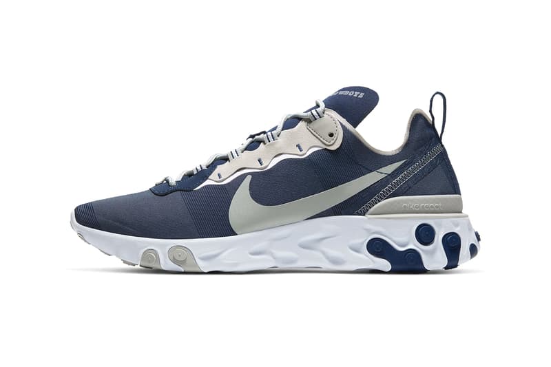Nike React Element 55 NFL Pack ck4801-400 Release shoes kicks footwear National Football League