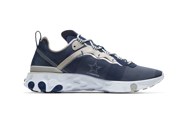 Nike React Element 55 NFL Pack ck4801-400 Release shoes kicks footwear National Football League