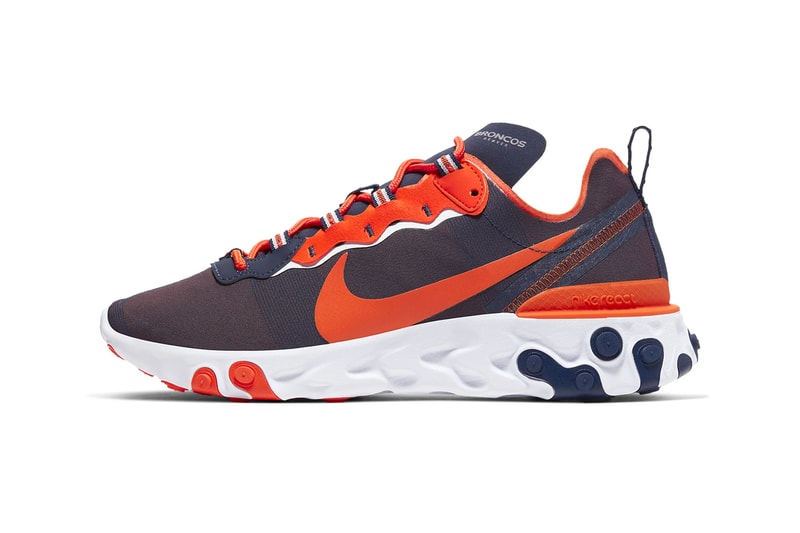 Nike React Element 55 NFL Pack ck4801-400 Release shoes kicks footwear National Football League 