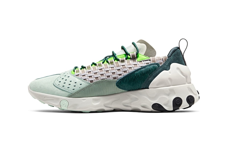 nike react sertu faded spruce gunsmoke bicoastal green ponyhair colorway sneakers release date information 