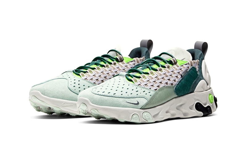 nike react sertu faded spruce gunsmoke bicoastal green ponyhair colorway sneakers release date information 