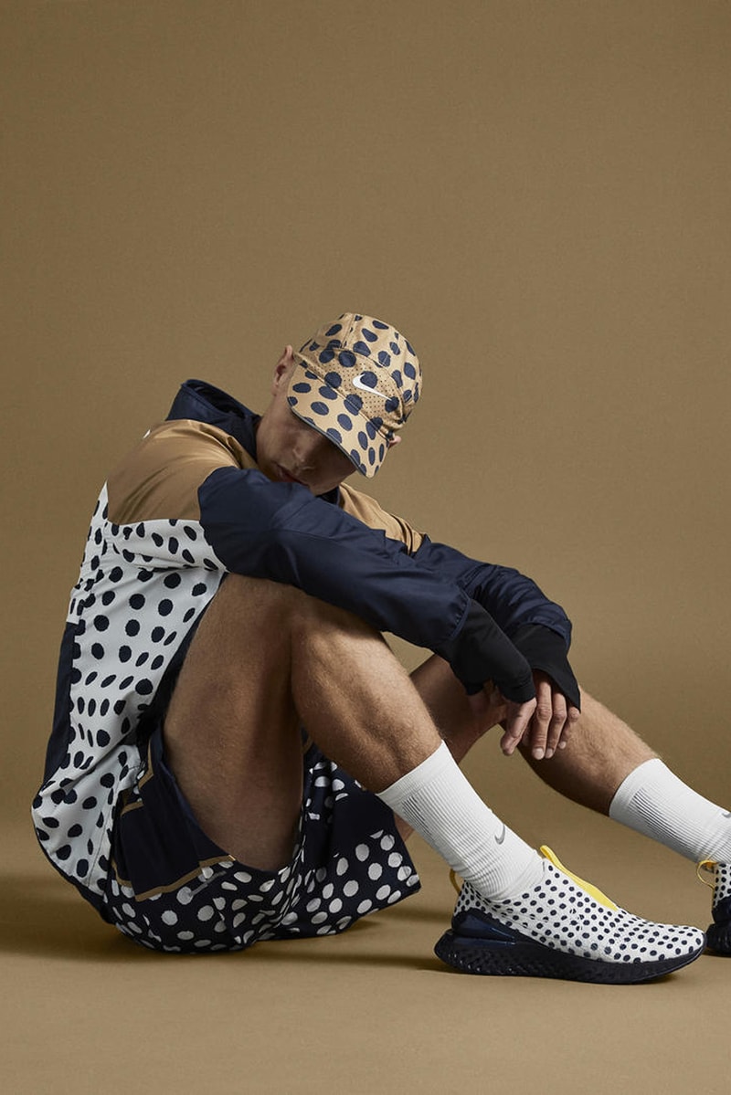 Cody Hudson Nike Running Shoes Zoom Pegasus 36 Epic React Flyknit Blue White Brown Yellow White Black Polka Dots 