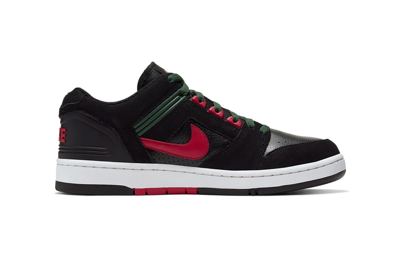 nike sb air force 2 low gucci green red black AO0300 002 release info date photos colorway