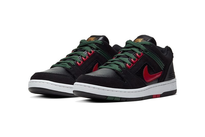 nike sb air force 2 low gucci green red black AO0300 002 release info date photos colorway