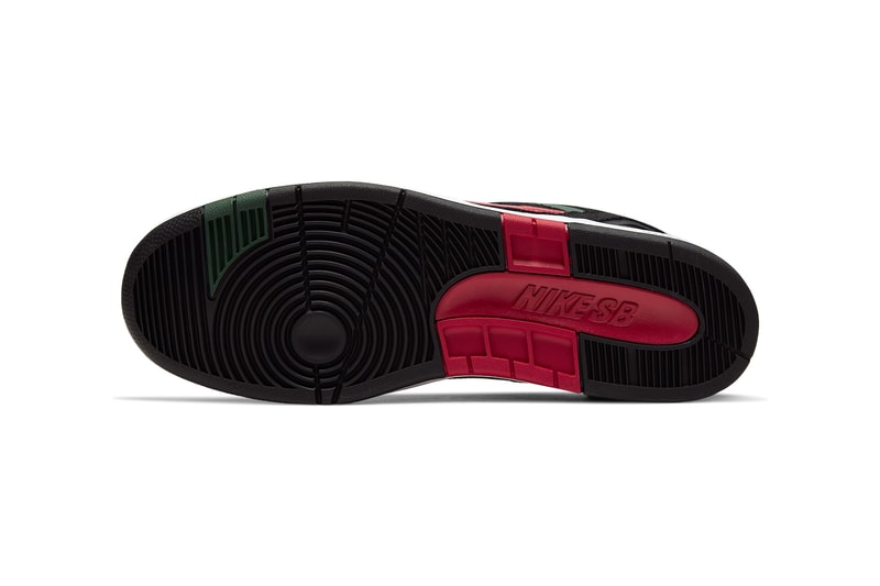 nike sb air force 2 low gucci green red black AO0300 002 release info date photos colorway