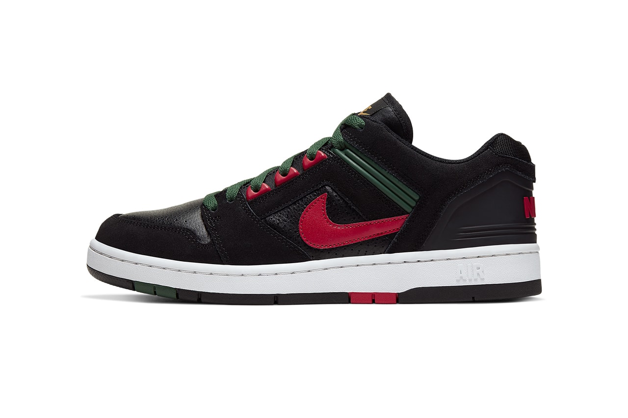 nike sb air force 2 low gucci green red black AO0300 002 release info date photos colorway
